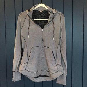 Athleta Navy Heavenly Hail Hoodie, Navy and white
